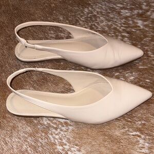Elegant Cream Slingback Flats